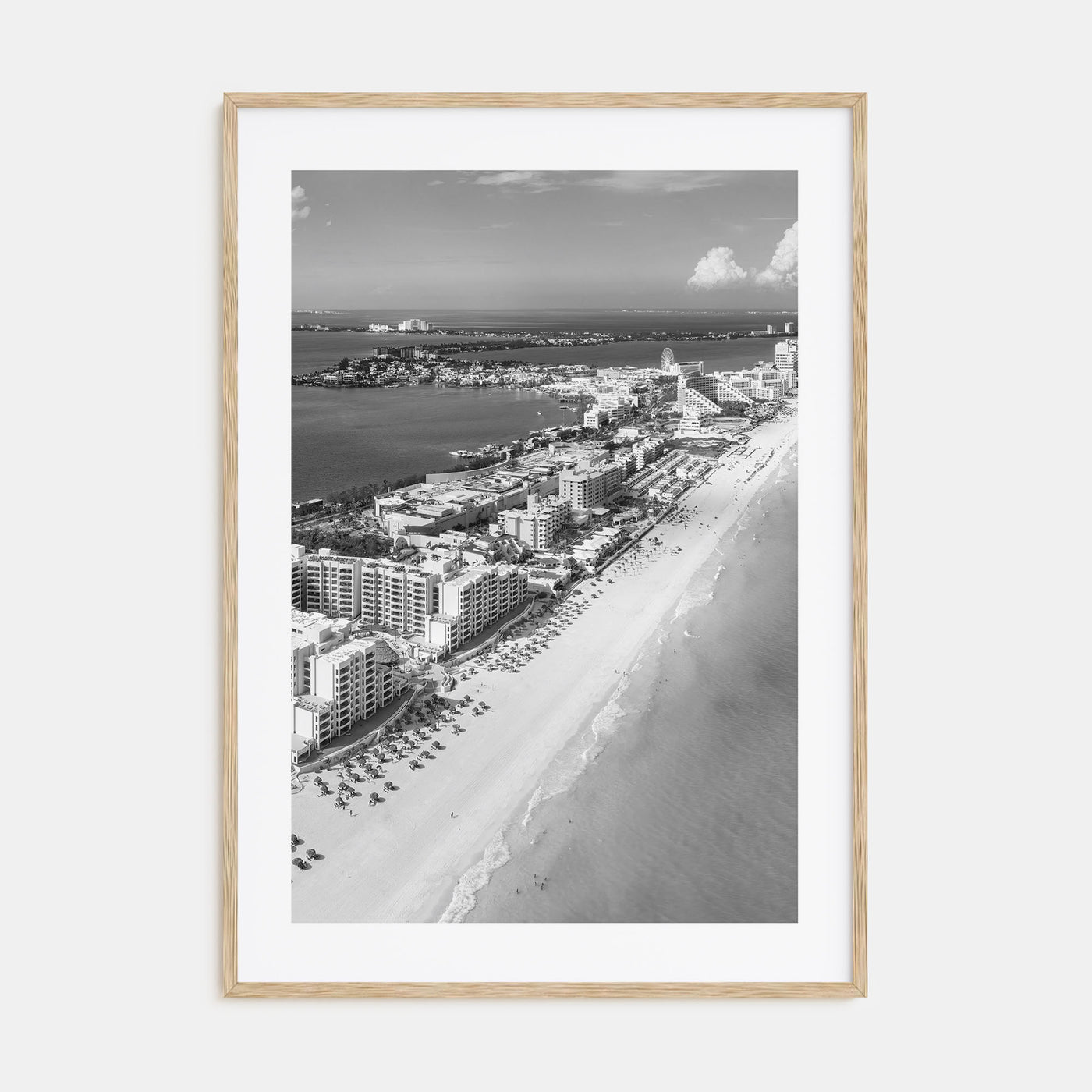 Cancún Photo B&W Poster