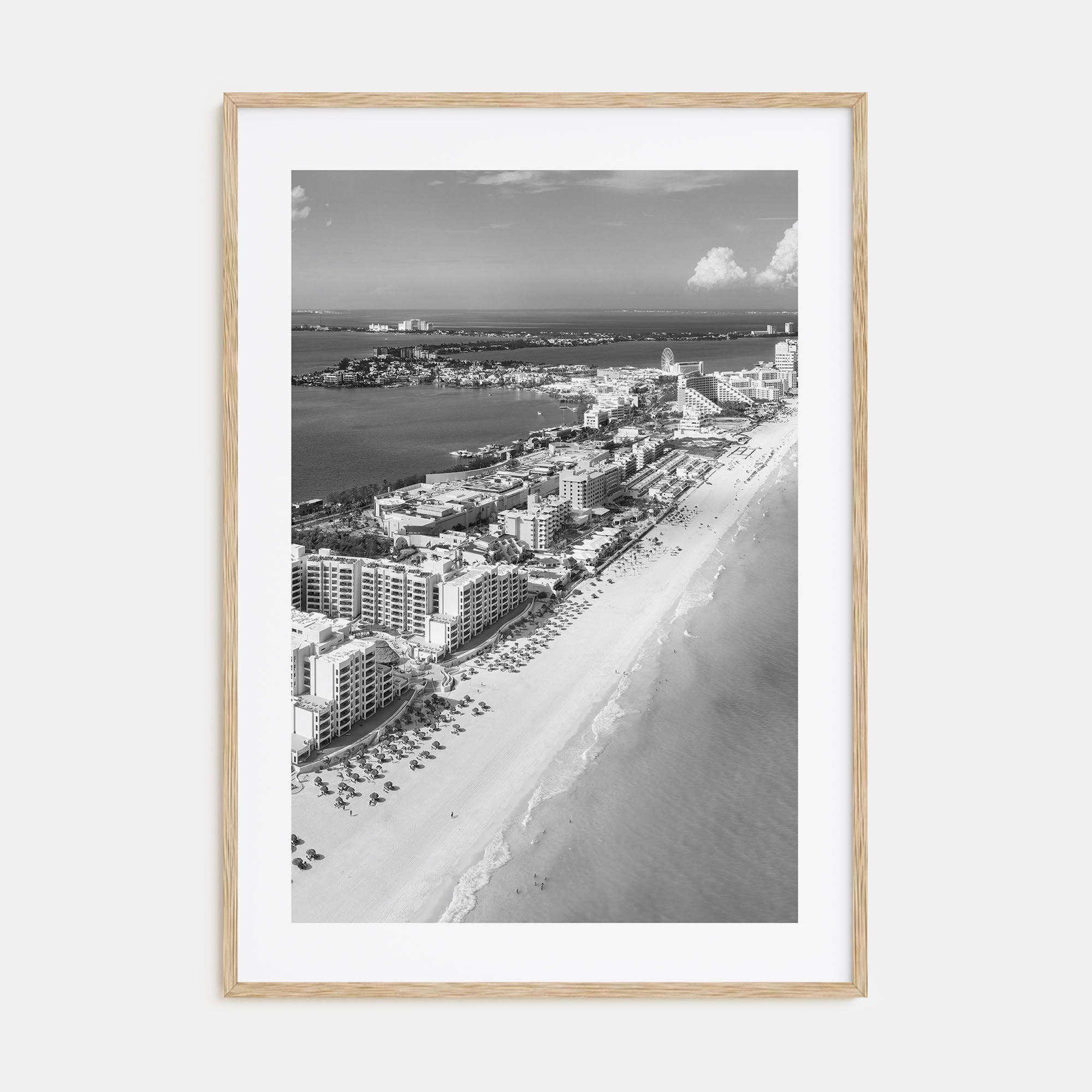 Cancún Photo B&W Poster
