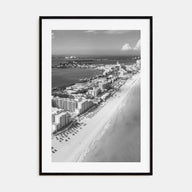 Cancún Photo B&W Poster