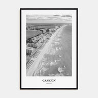 Cancún Portrait B&W Poster
