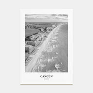 Cancún Portrait B&W Poster