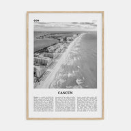 Cancún Travel B&W Poster