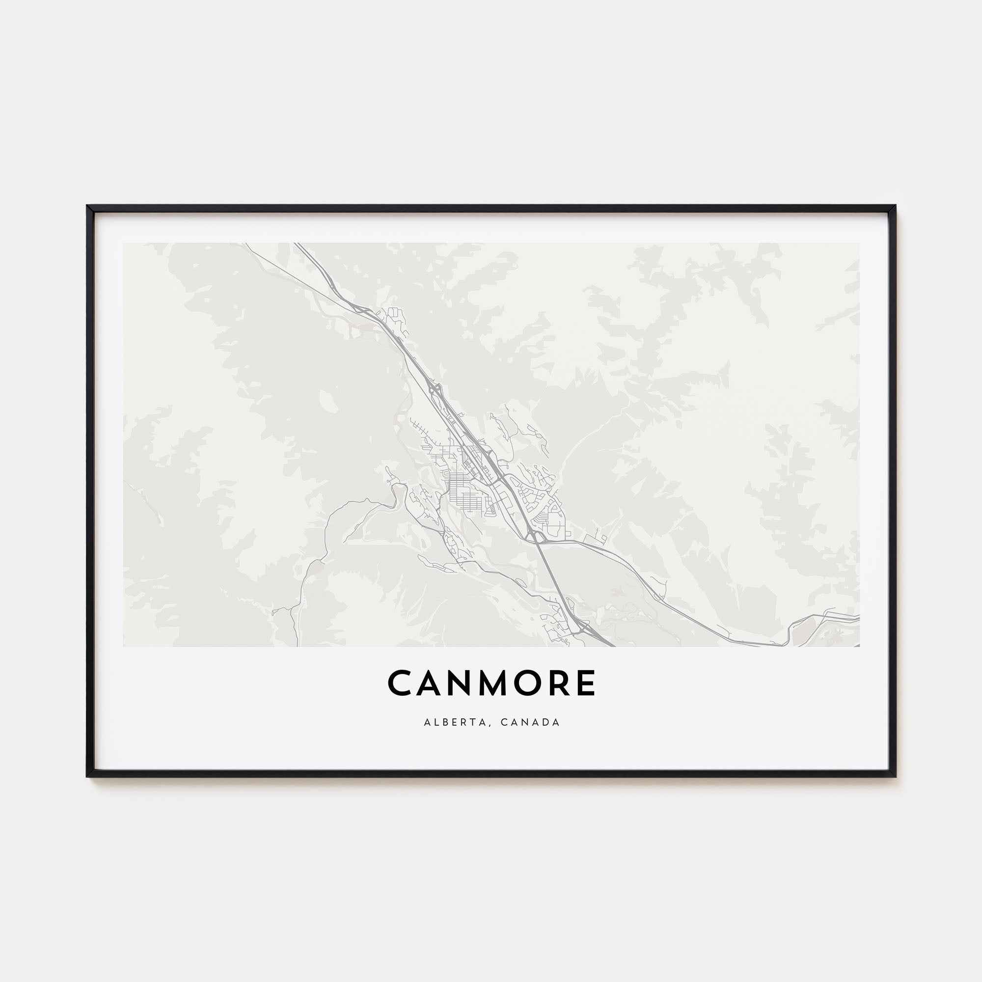 Canmore Map Landscape Poster