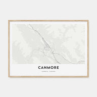 Canmore Map Landscape Poster