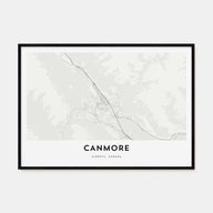 Canmore Map Landscape Poster