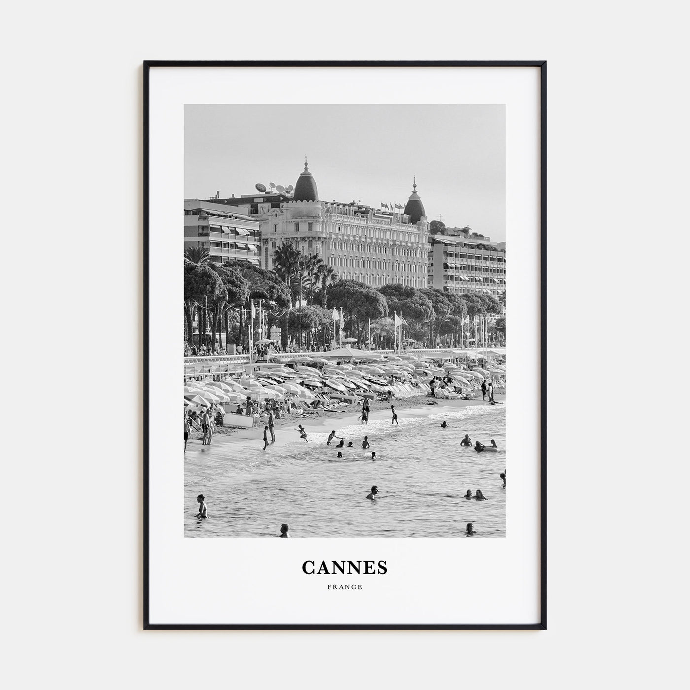 Cannes Portrait B&W Poster