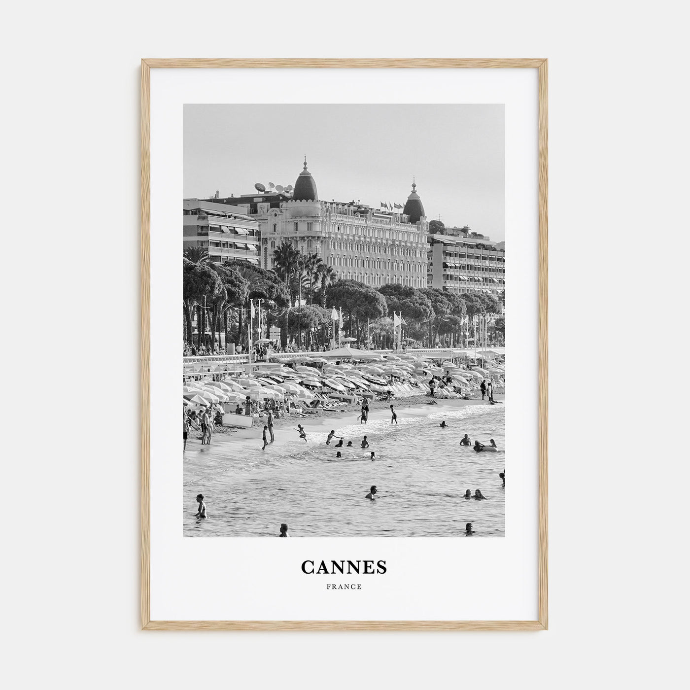 Cannes Portrait B&W Poster