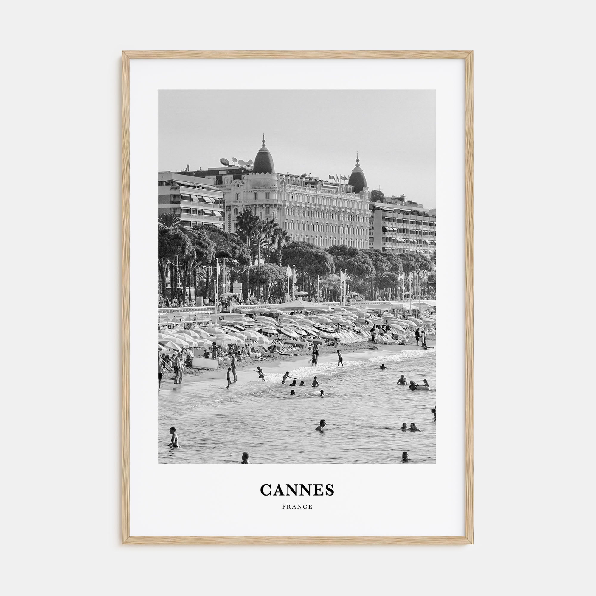 Cannes Portrait B&W Poster