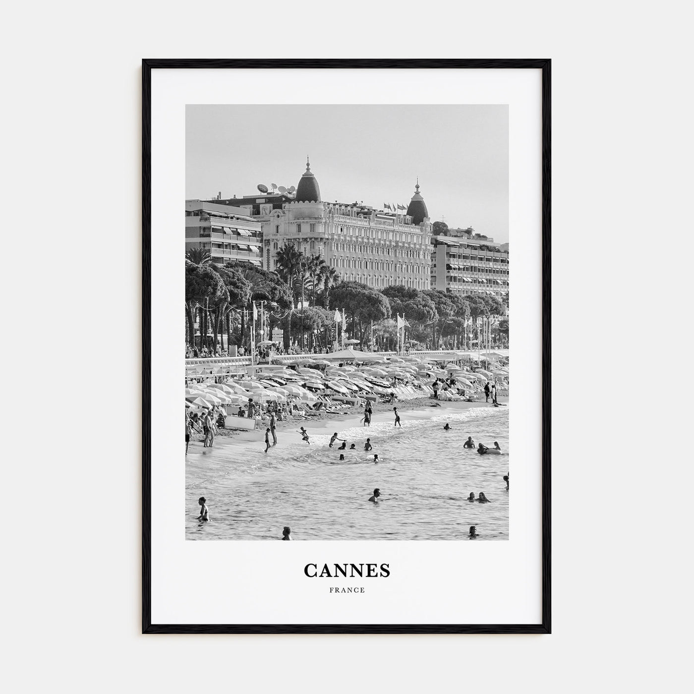 Cannes Portrait B&W Poster