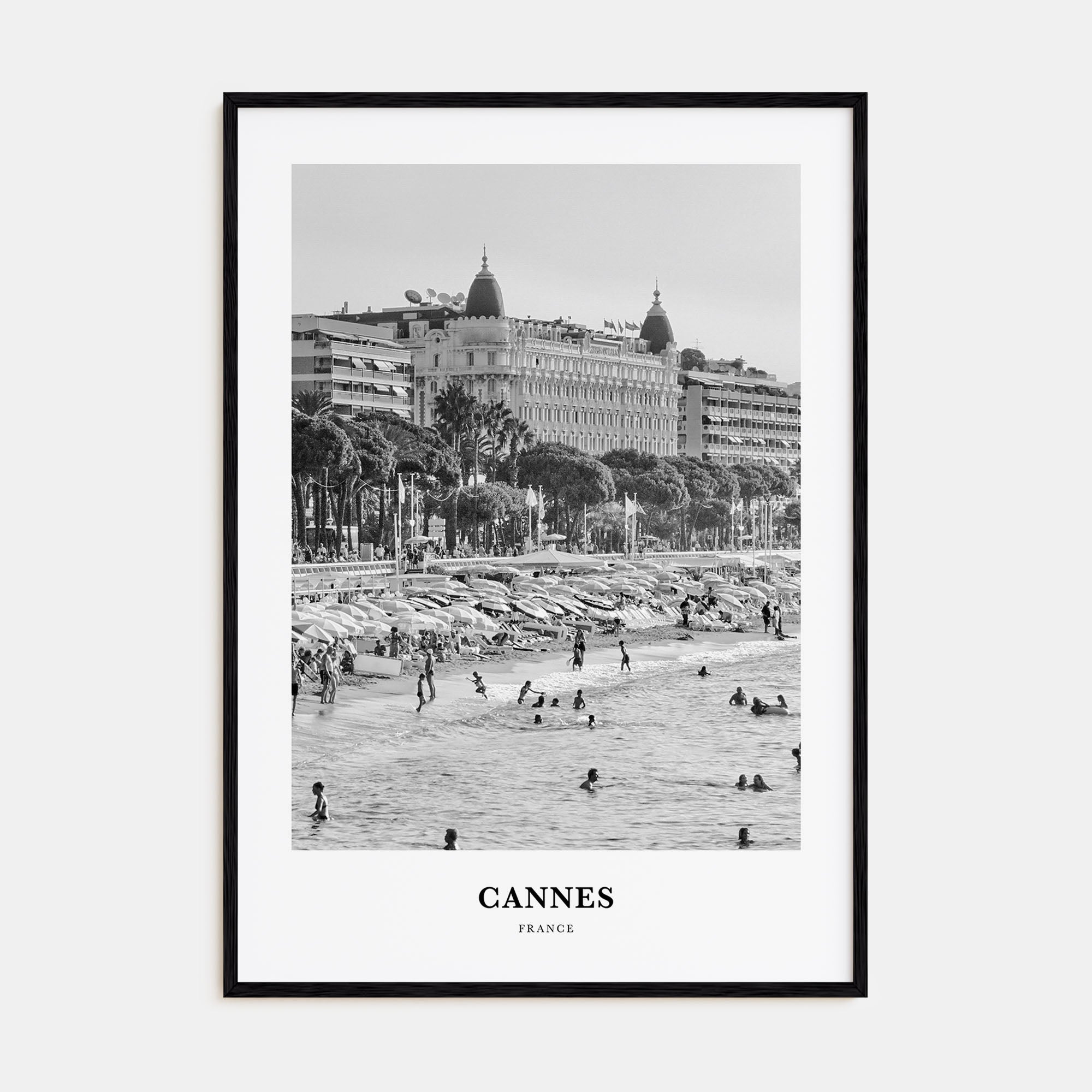 Cannes Portrait B&W Poster