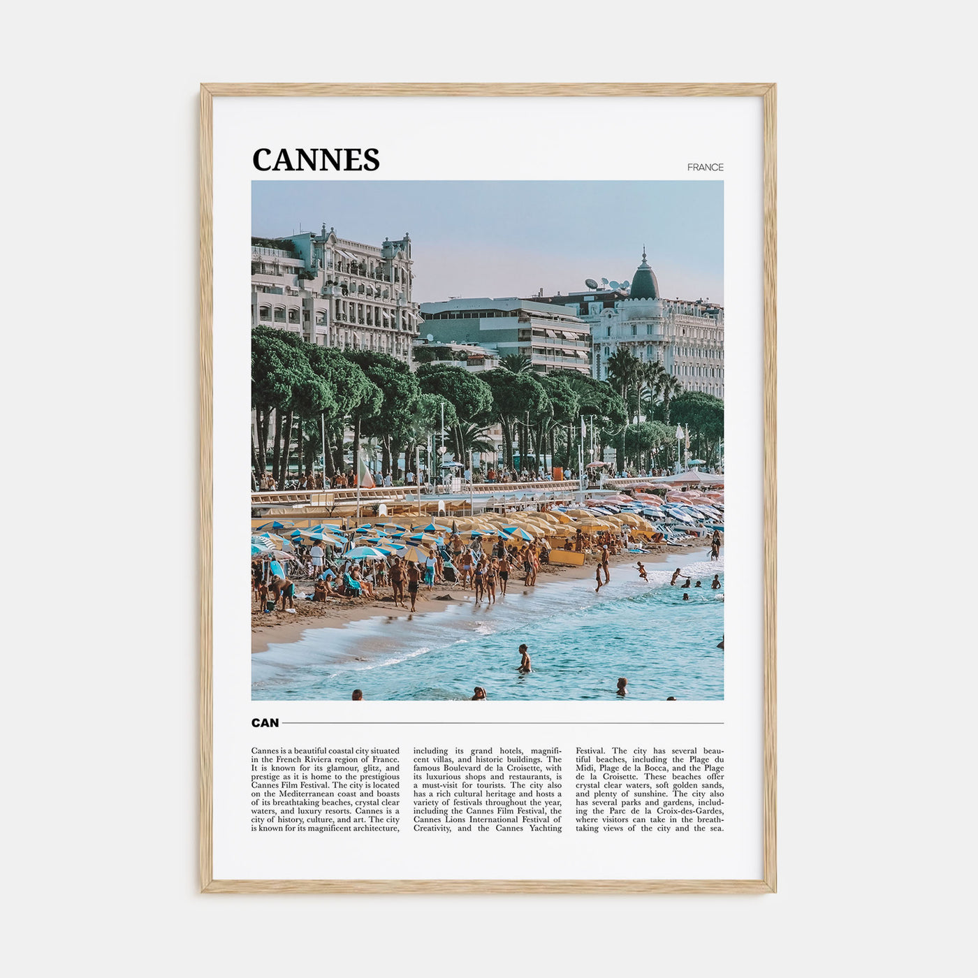Cannes Travel Color Poster
