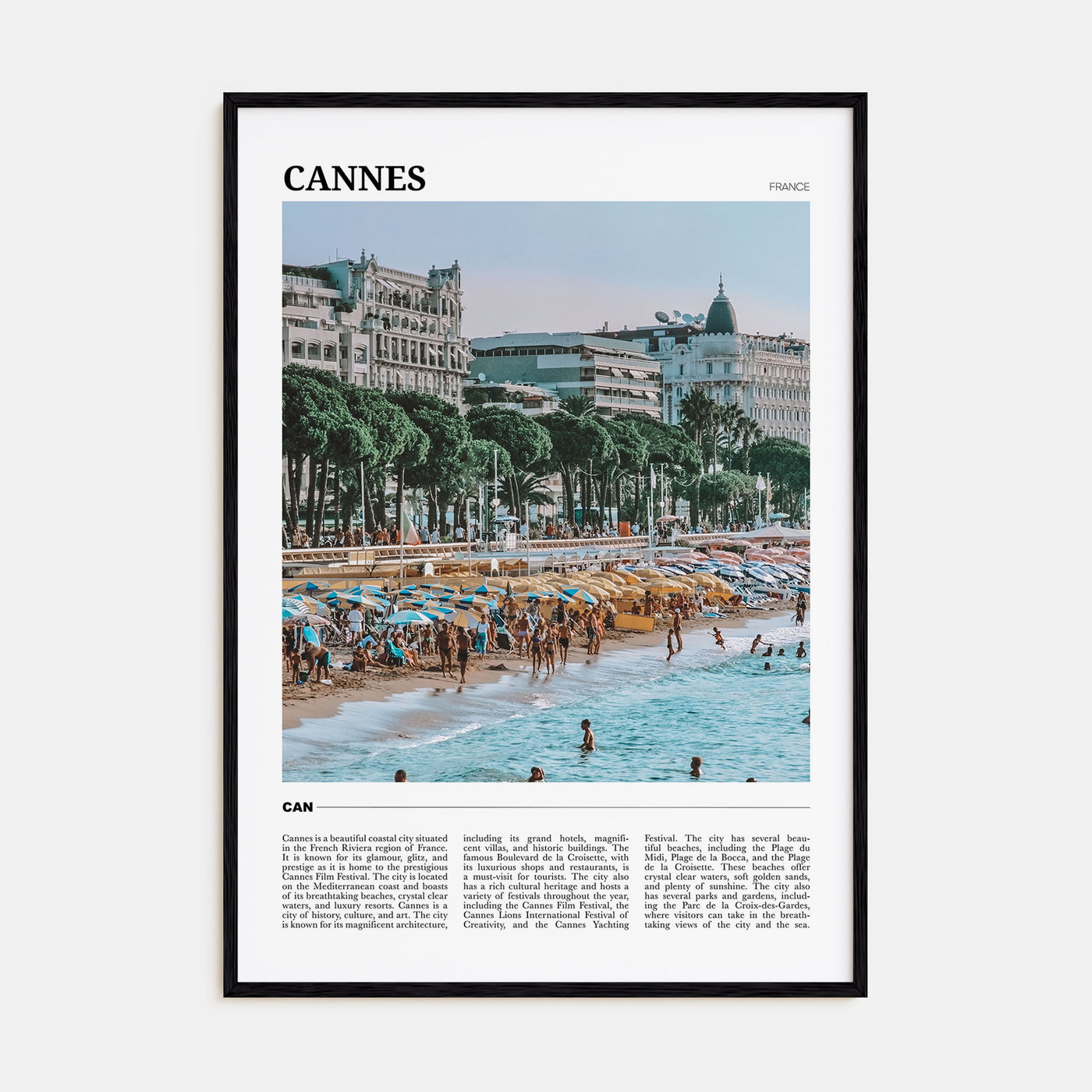 Cannes Travel Color Poster