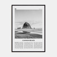 Cannon Beach Travel B&W Poster