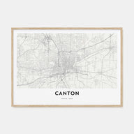 Canton Map Landscape Poster