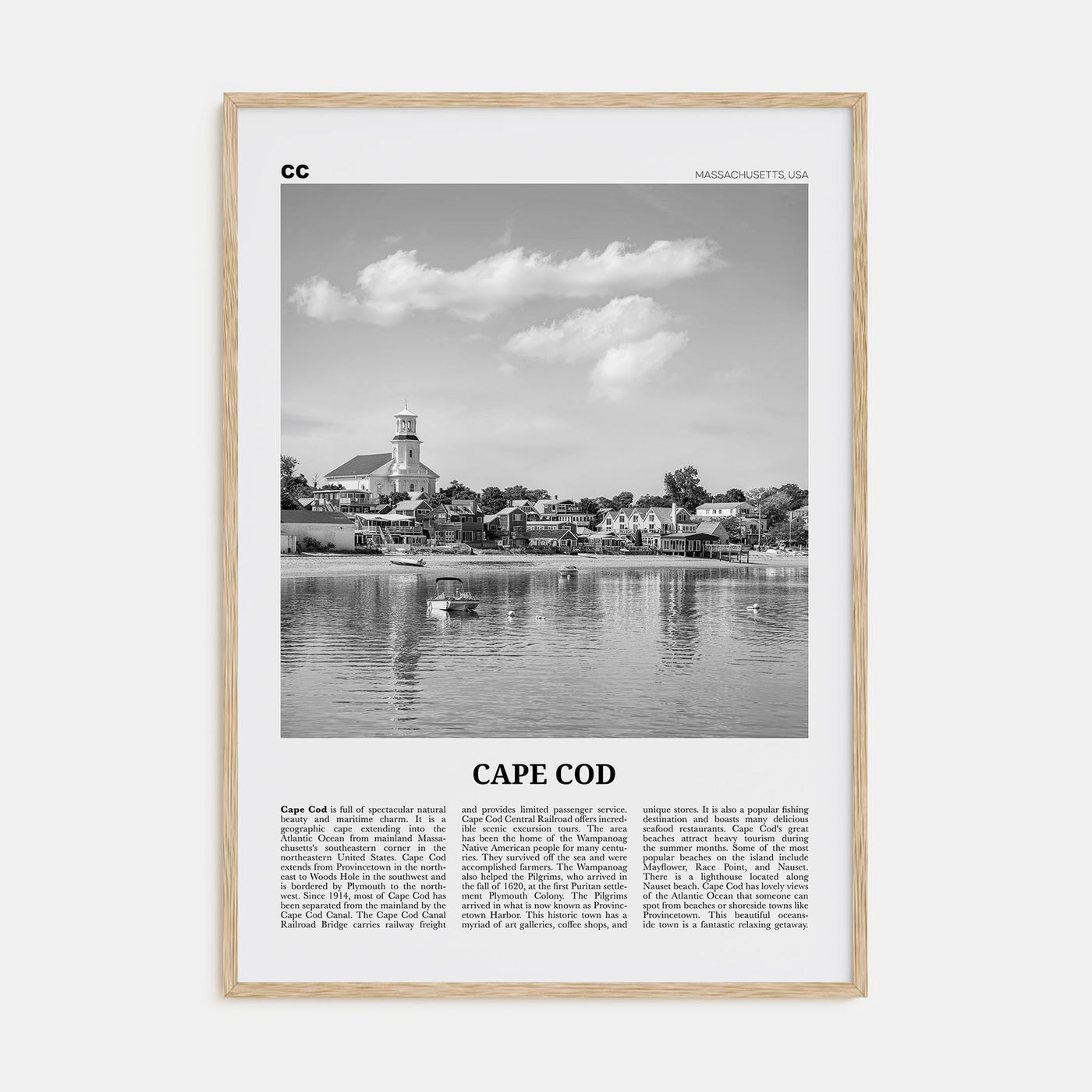 Cape Cod Travel B&W No 1 Poster