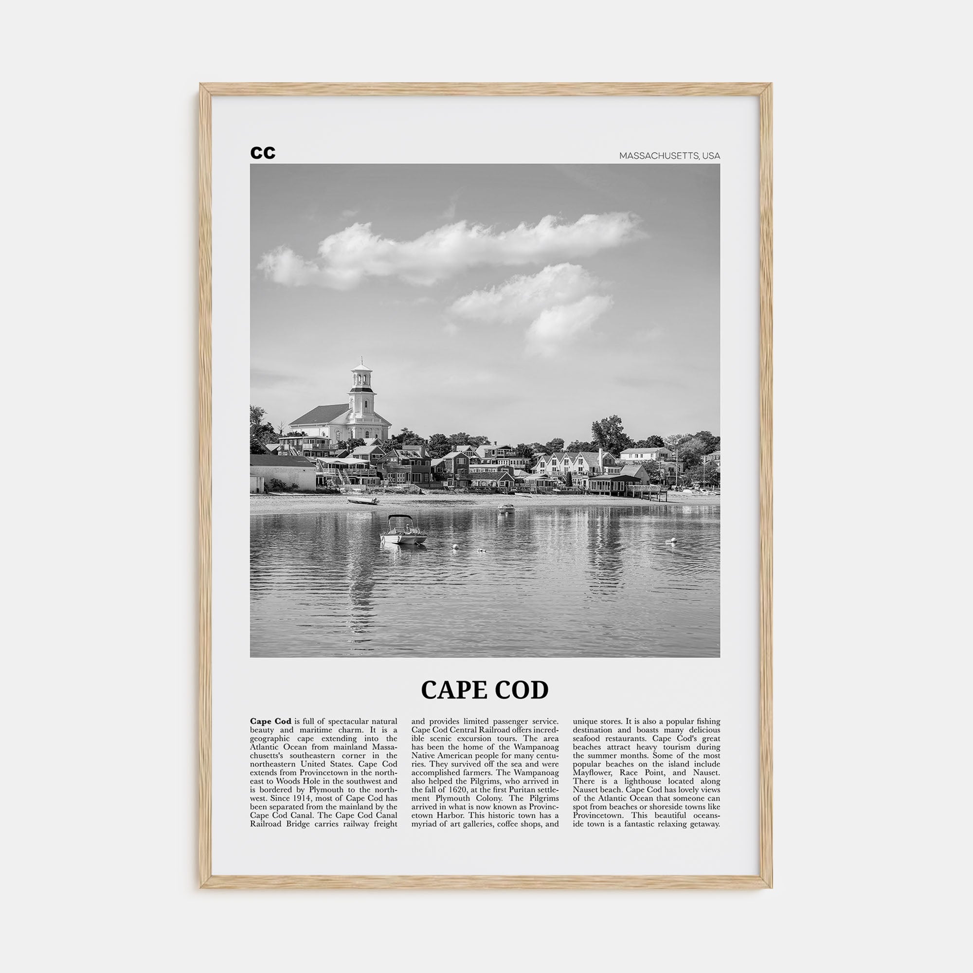 Cape Cod Travel B&W No 1 Poster