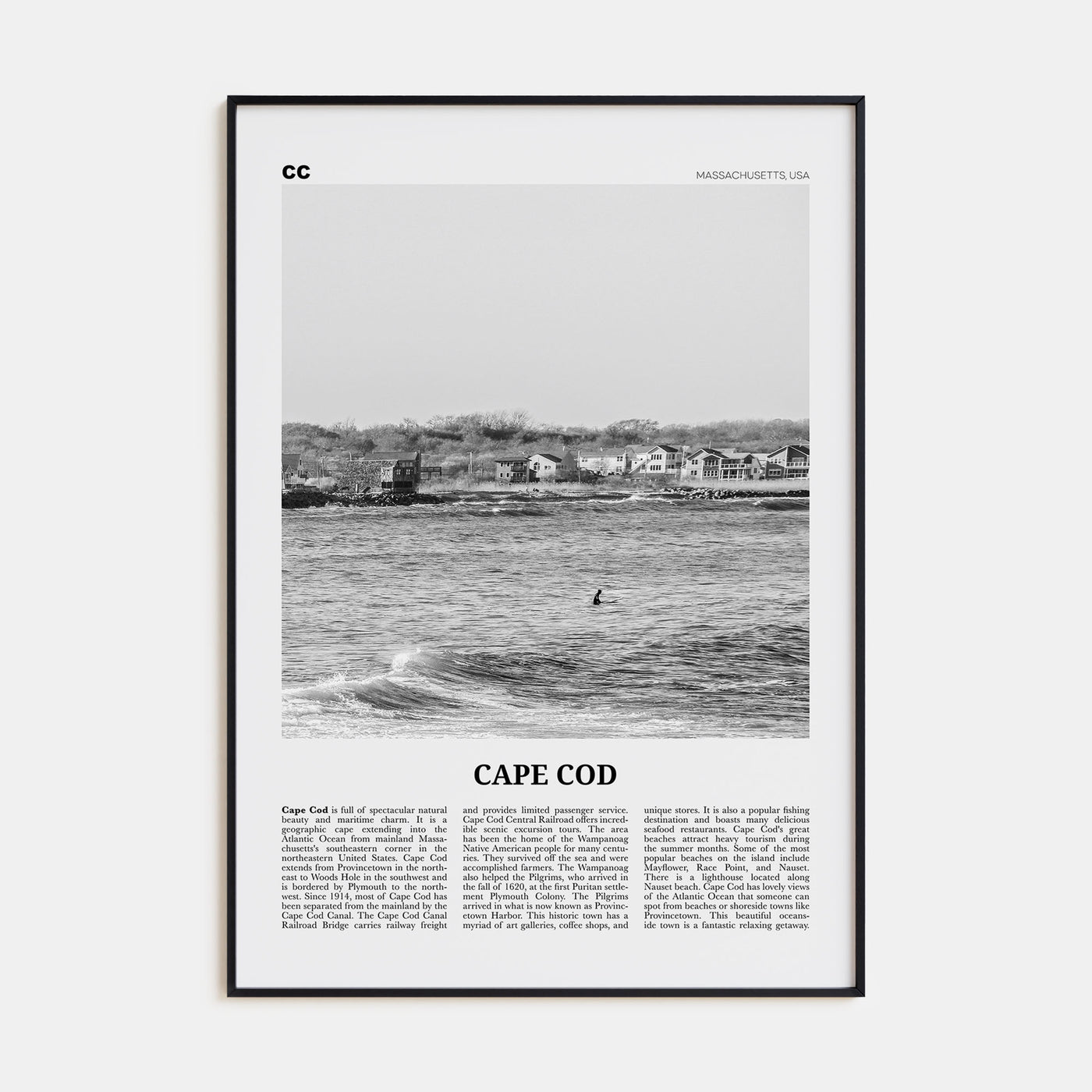 Cape Cod Travel B&W No 2 Poster