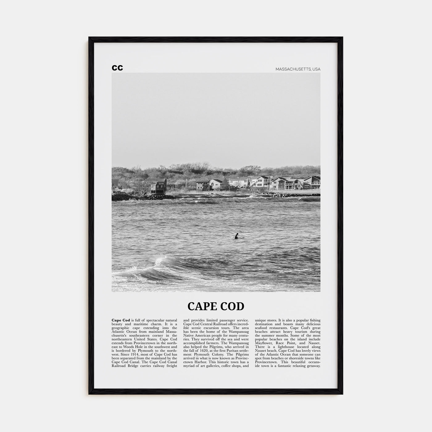 Cape Cod Travel B&W No 2 Poster