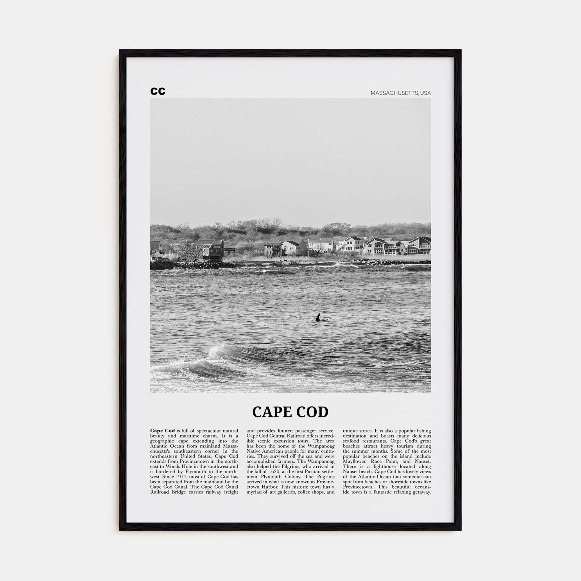 Cape Cod Travel B&W No 2 Poster