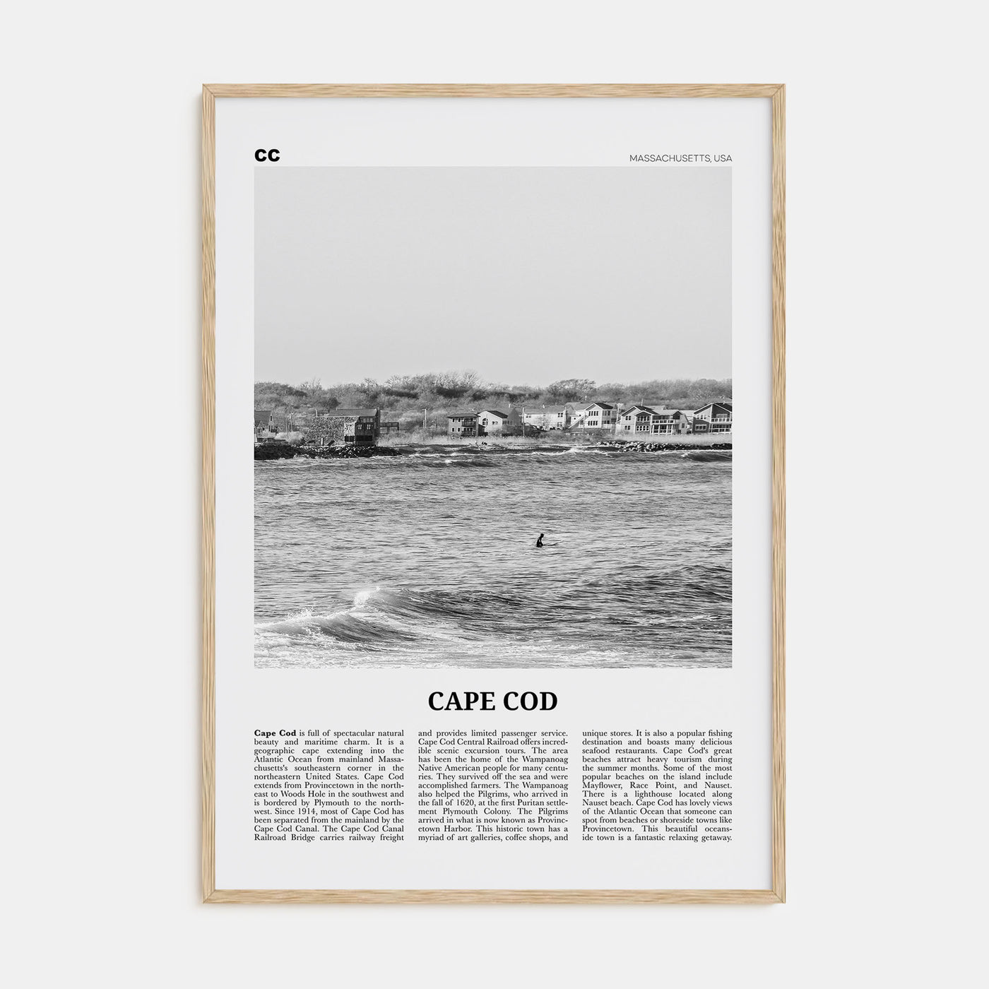 Cape Cod Travel B&W No 2 Poster