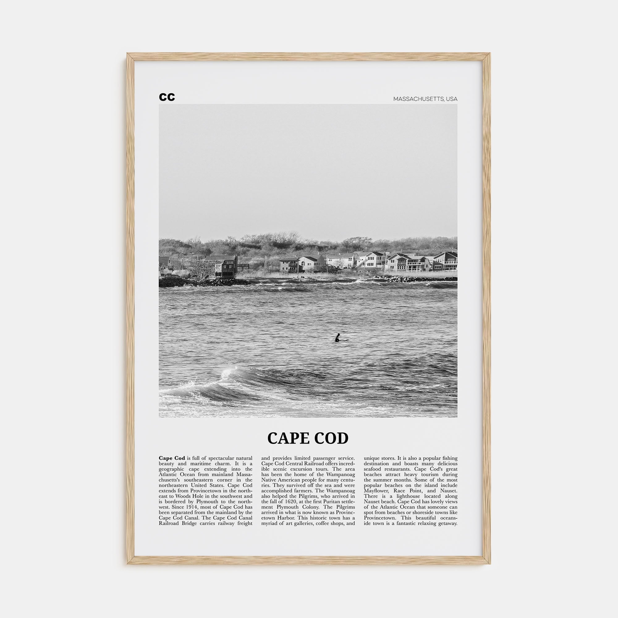 Cape Cod Travel B&W No 2 Poster