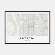 Cape Coral Map Landscape Poster