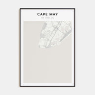 Cape May Map Portrait Poster