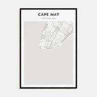 Cape May Map Portrait Poster