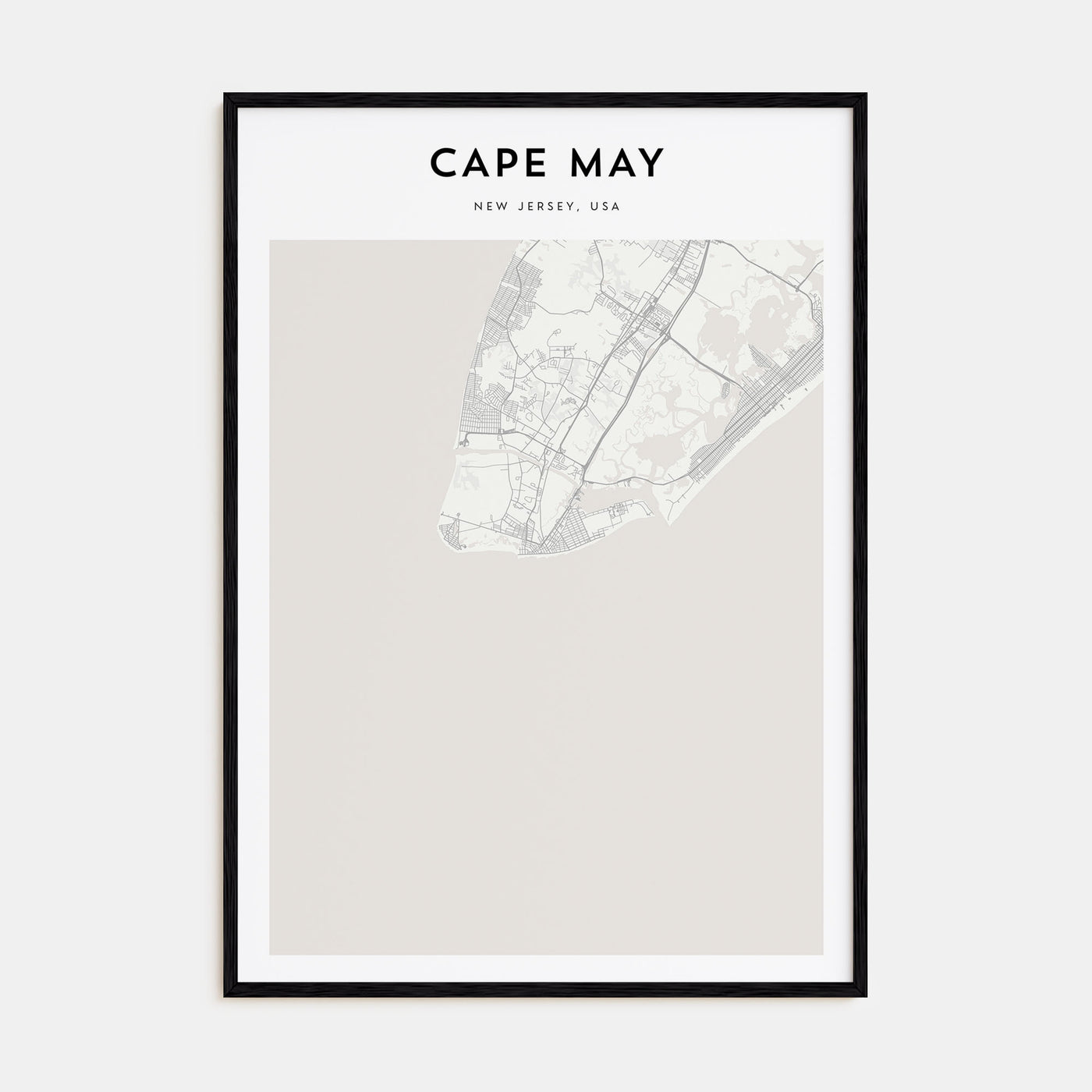 Cape May Map Portrait Poster