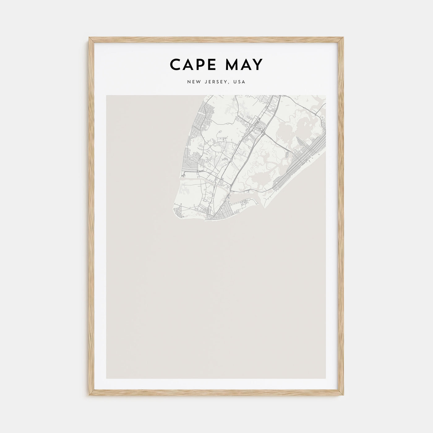 Cape May Map Portrait Poster