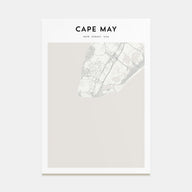Cape May Map Portrait Poster