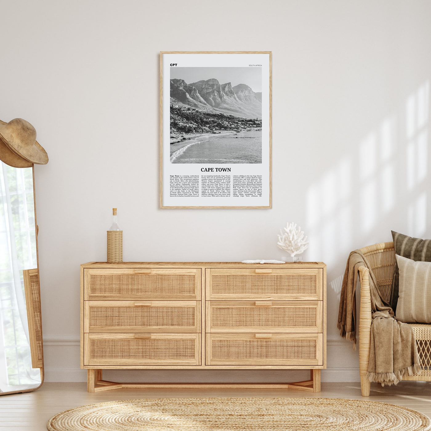 Cape Town Travel B&W No 1 Poster