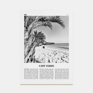 Cape Verde Travel B&W No 1 Poster