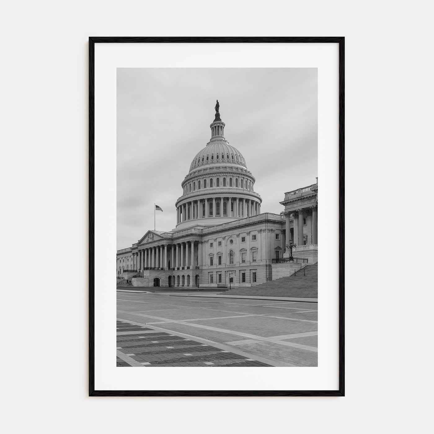 Capitol Hill Photo B&W Poster