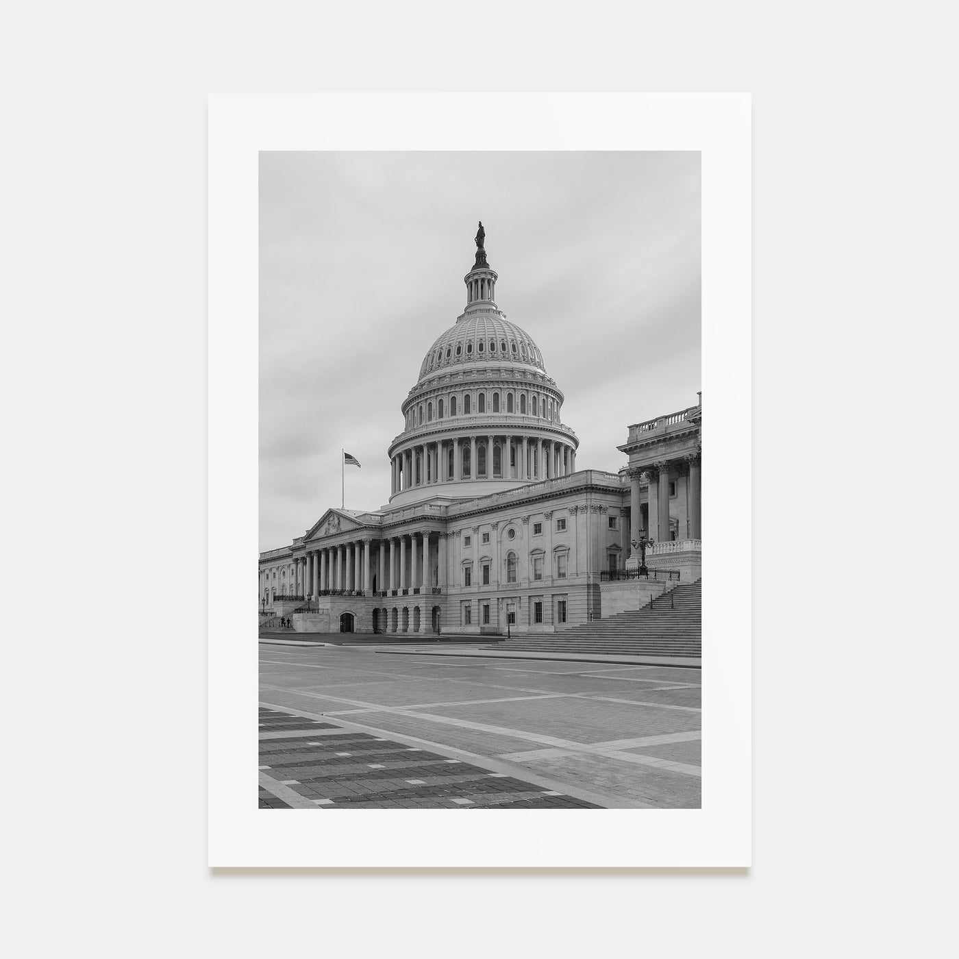Capitol Hill Photo B&W Poster