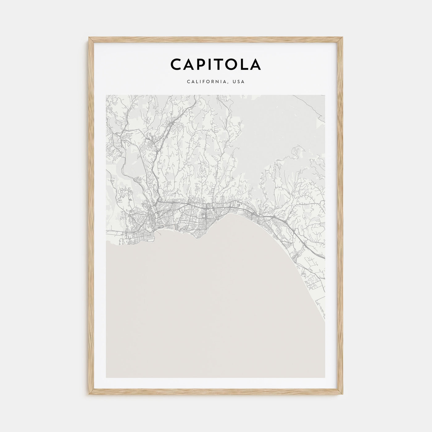 Capitola Map Portrait Poster
