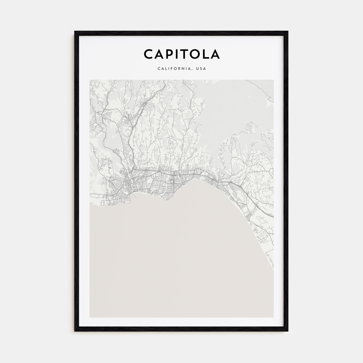 Capitola Map Portrait Poster