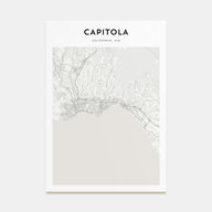 Capitola Map Portrait Poster