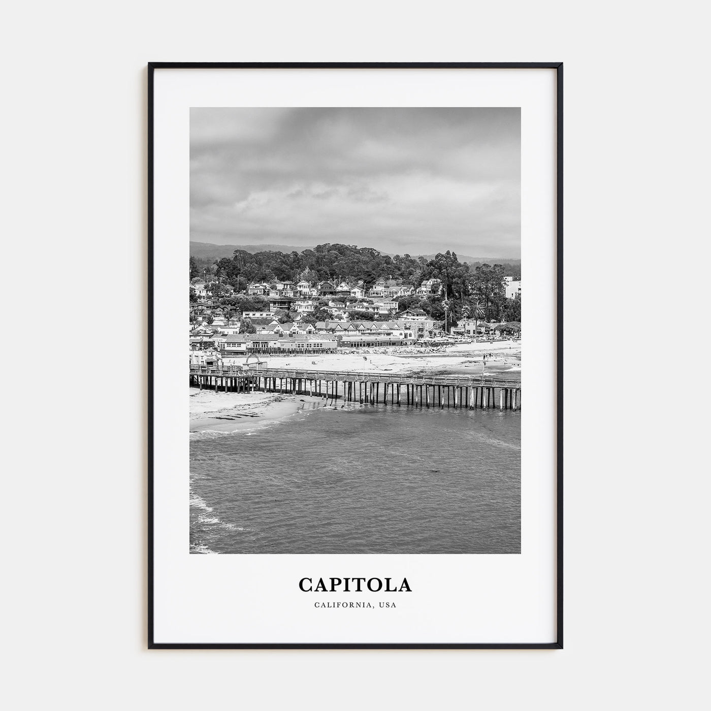 Capitola Portrait B&W Poster