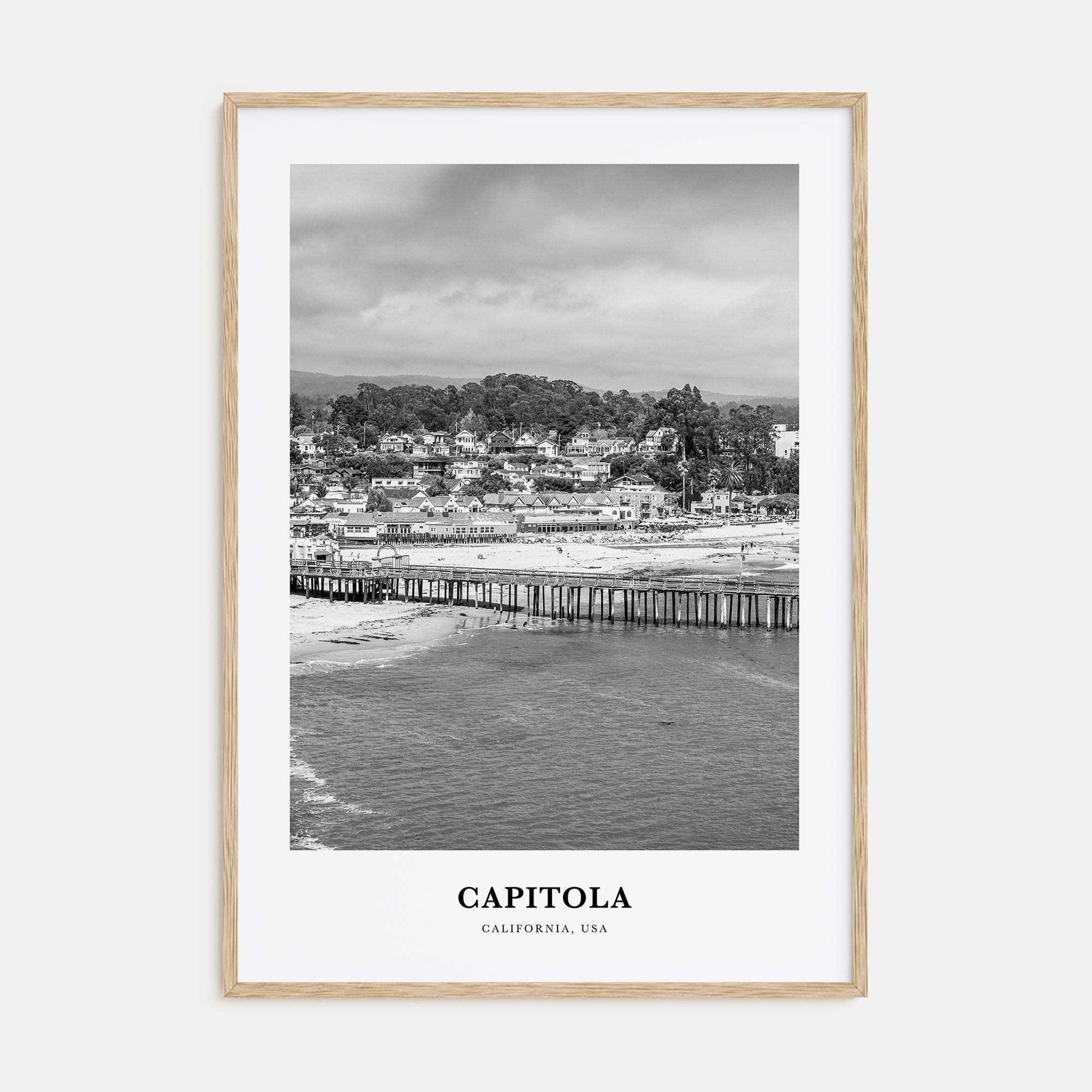 Capitola Portrait B&W Poster
