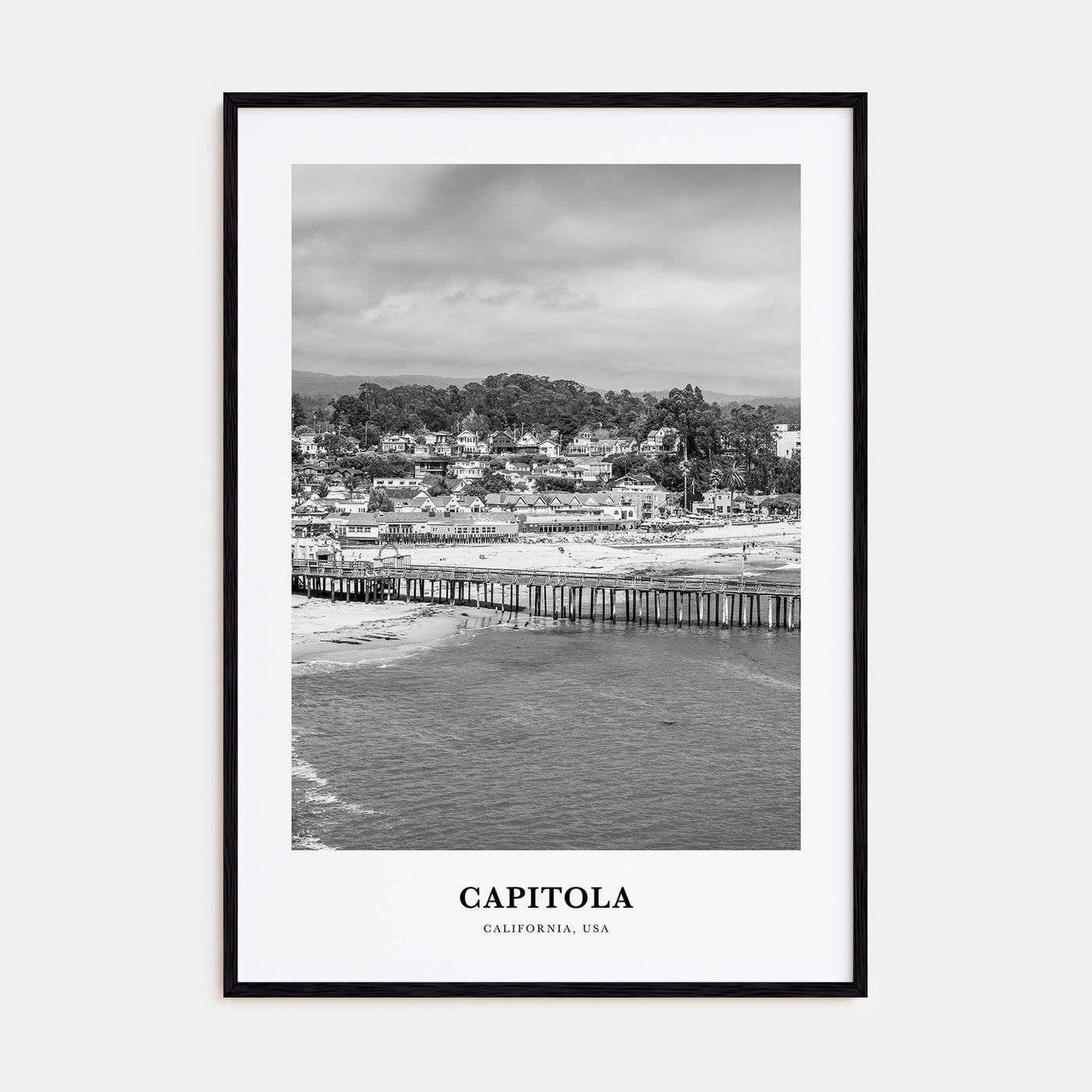 Capitola Portrait B&W Poster