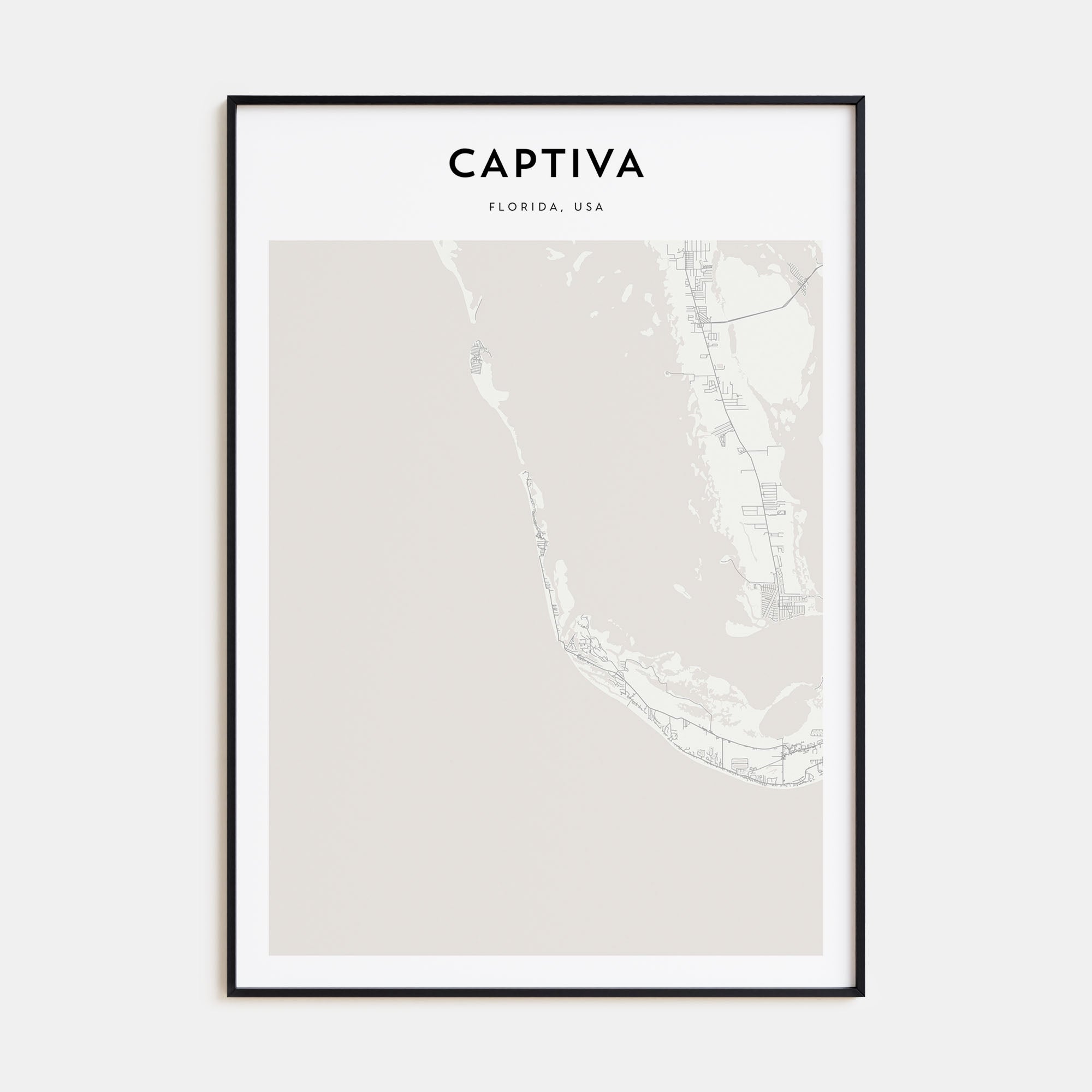 Captiva Map Portrait Poster