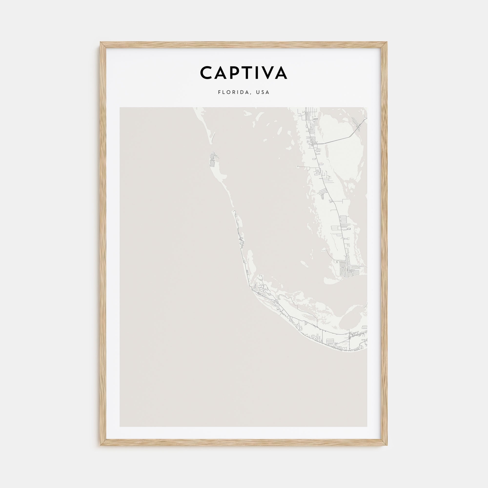 Captiva Map Portrait Poster