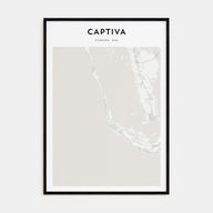 Captiva Map Portrait Poster