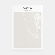 Captiva Map Portrait Poster