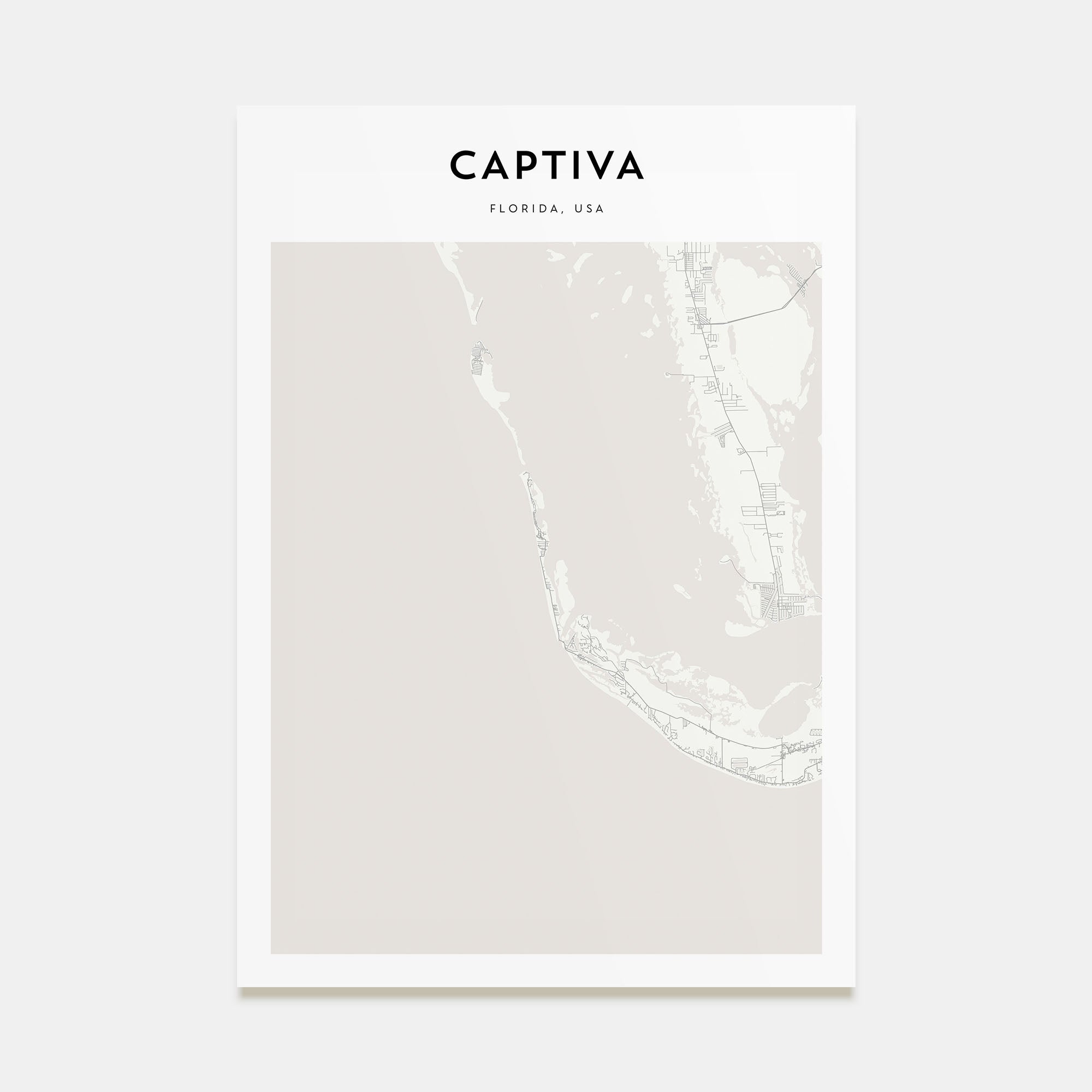 Captiva Map Portrait Poster