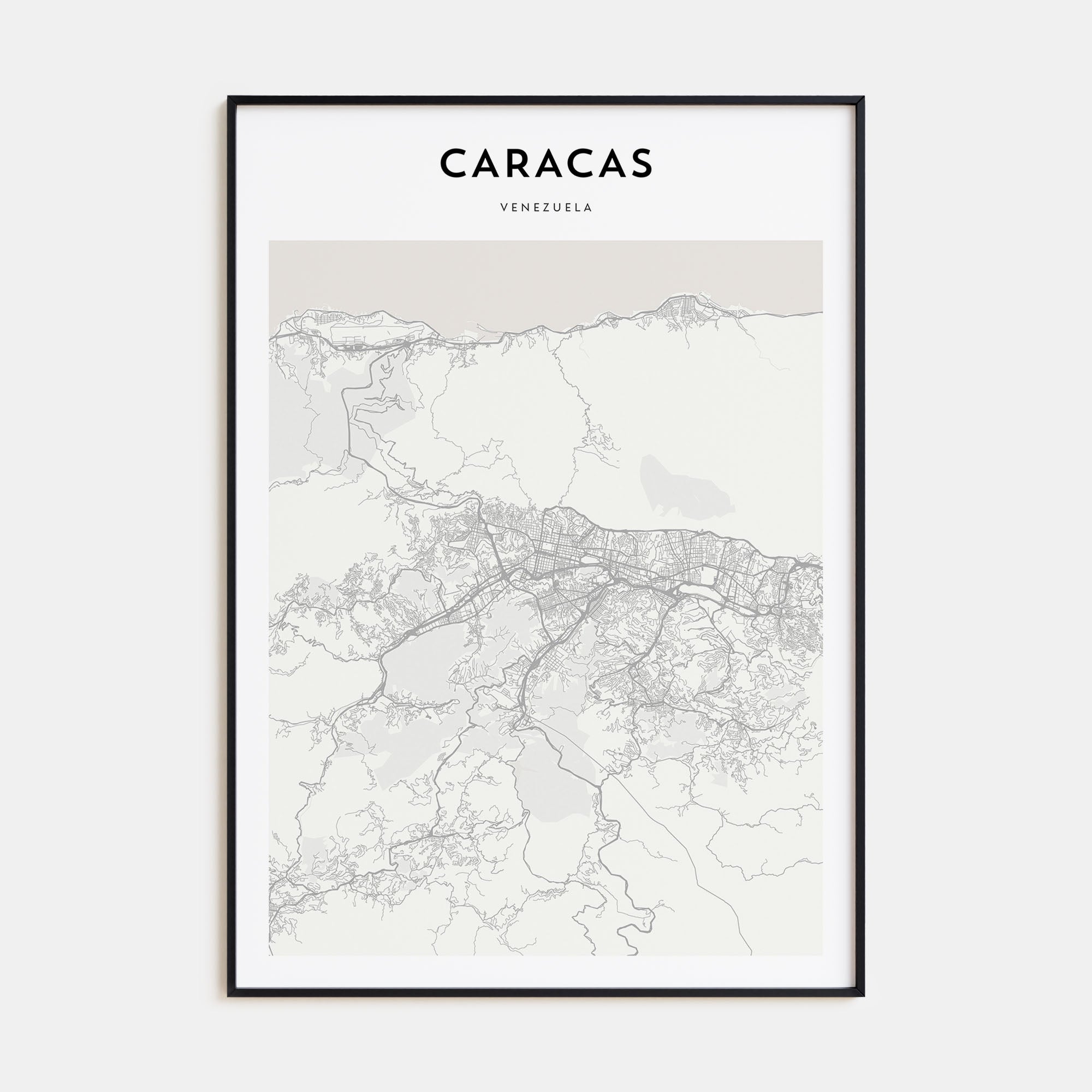 Caracas Map Portrait Poster