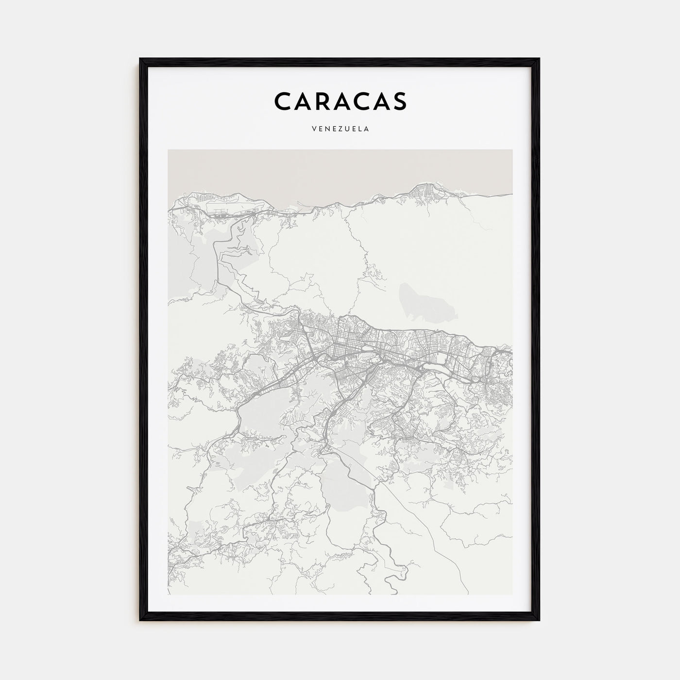 Caracas Map Portrait Poster