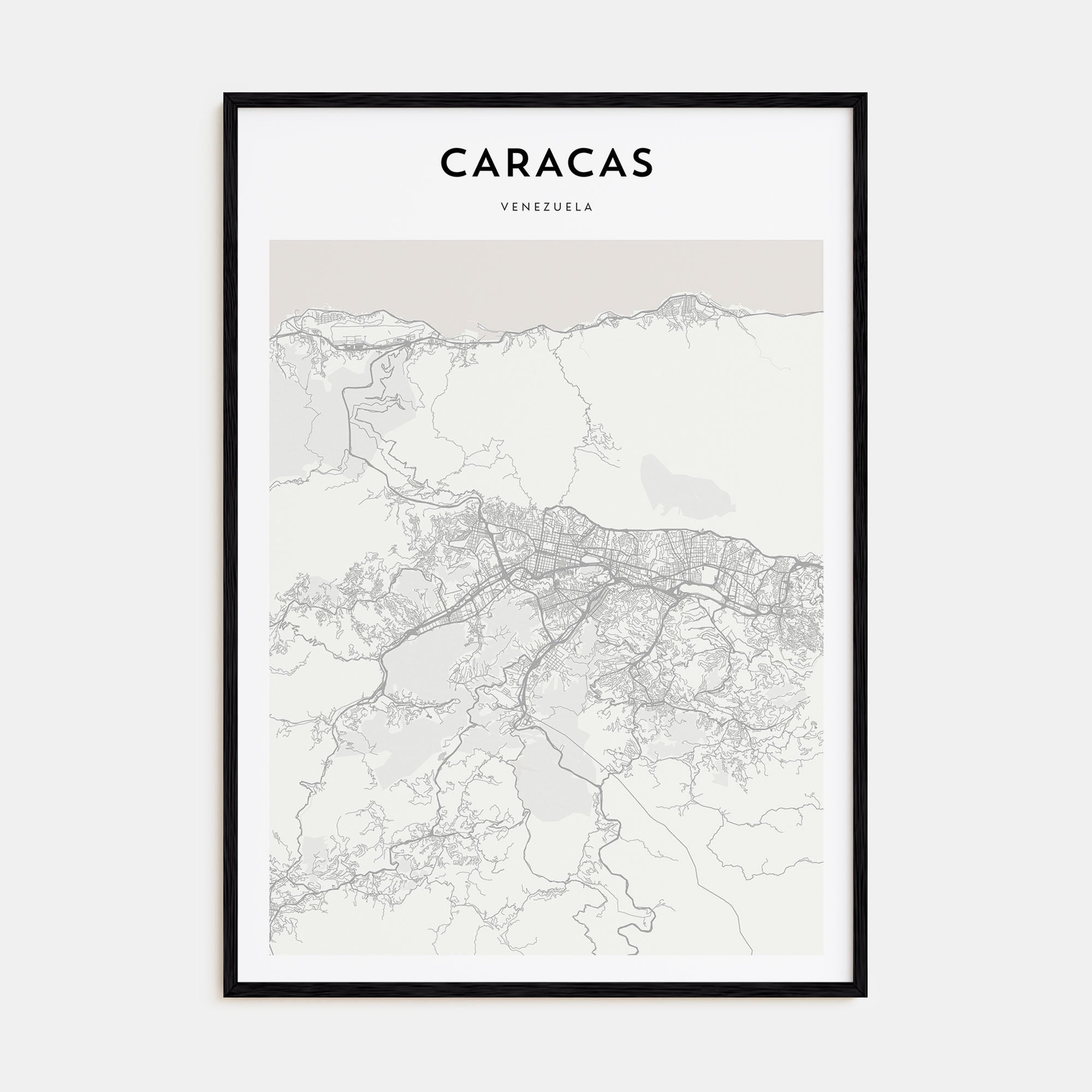 Caracas Map Portrait Poster