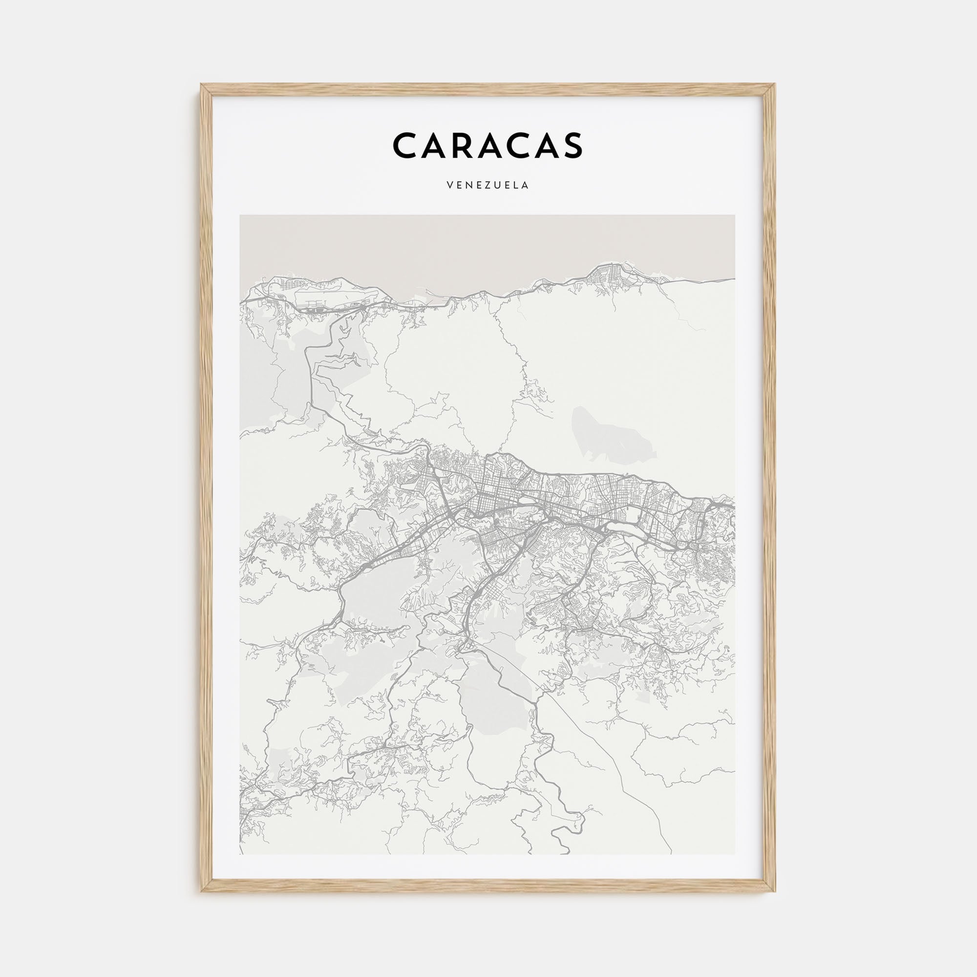 Caracas Map Portrait Poster